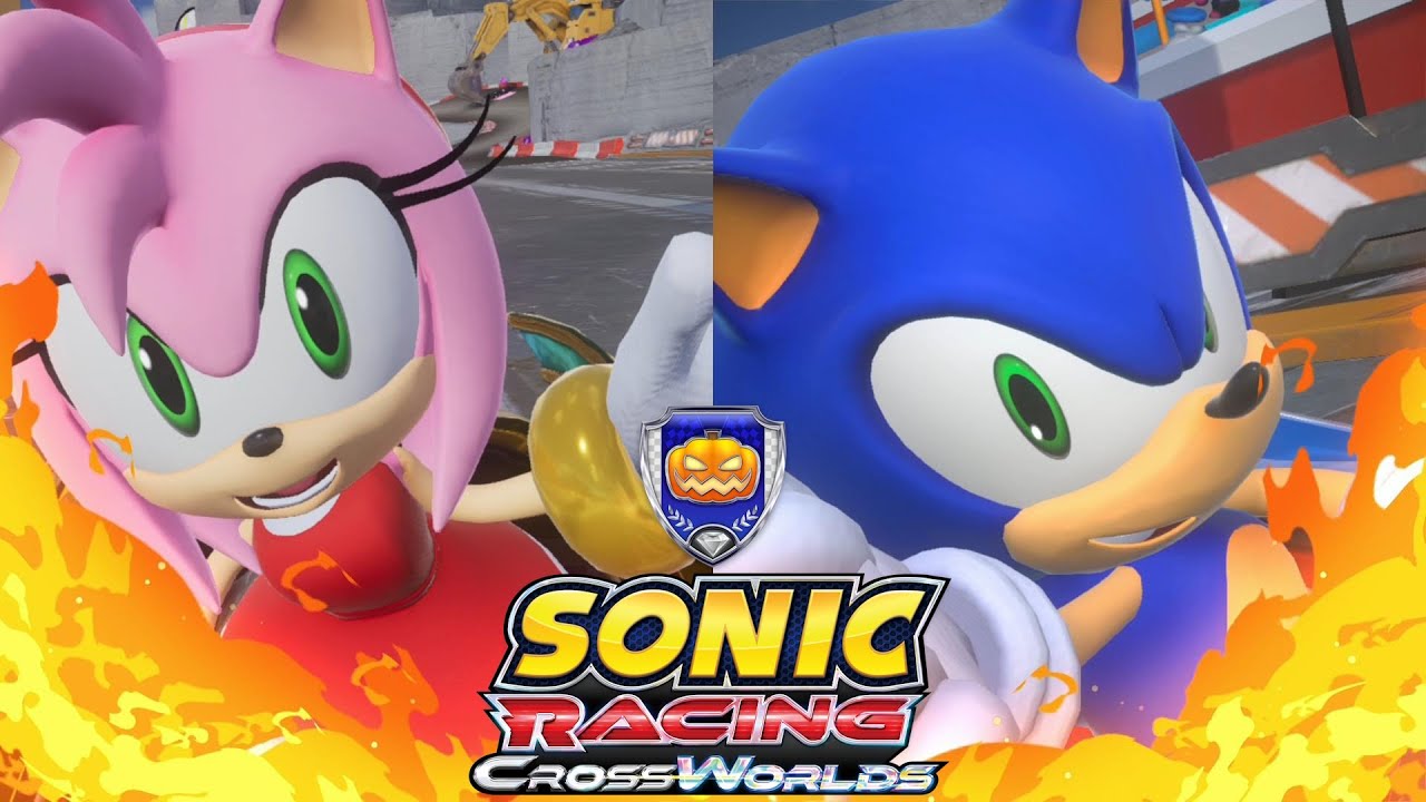 Pumpkin Grand Prix | Amy vs Sonic (Super Sonic Speed) | Sonic Racing: CrossWorlds - No Commentary
