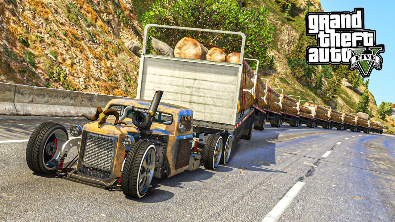 รถลากรุ่นเก๋า 100,000แรงม้า ช่างอั๋นโมดิฟาย GTA V Mods