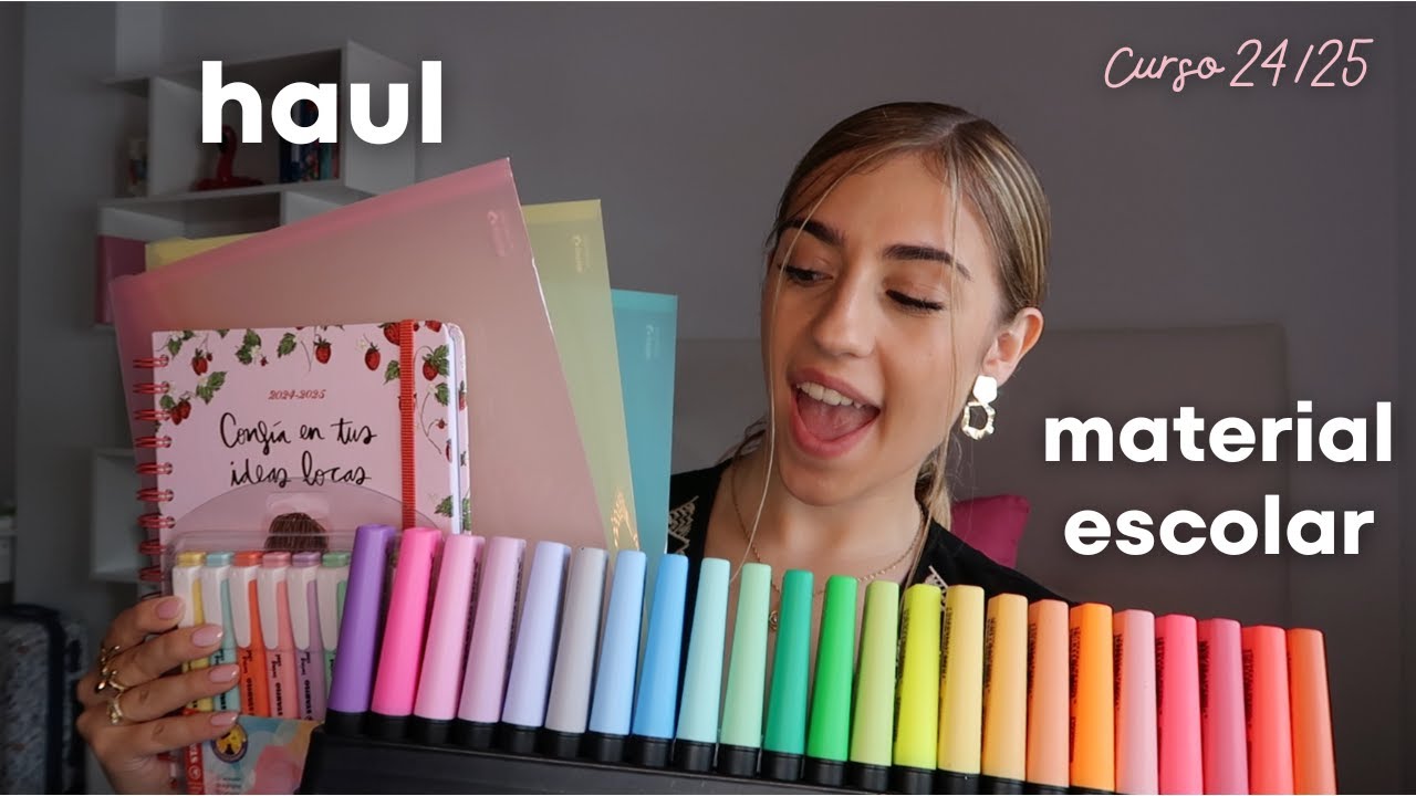 HAUL MATERIAL ESCOLAR 📚🎧 | @luciianiro 🩷