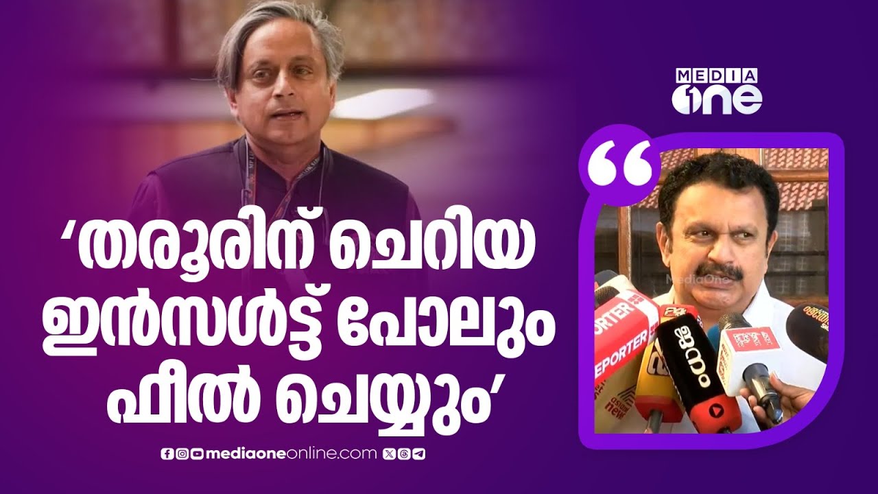 'ശശി തരൂരിന് ചെറിയ ചെറിയ ഇൻസൾട്ട് പോലും വല്ലാതെ ഫീൽ ചെയ്യും, അദ്ദേഹം ഫുൾ ടൈം രാഷ്ട്രീയക്കാരനല്ലല്ലൊ'