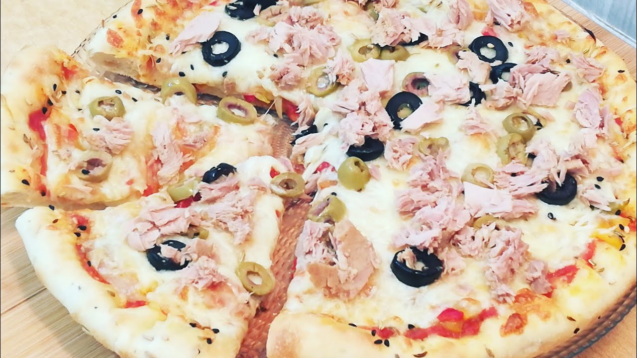 بيتزا دوبل جبن بنينة و مشخشخة/pizza double fromage//double cheese