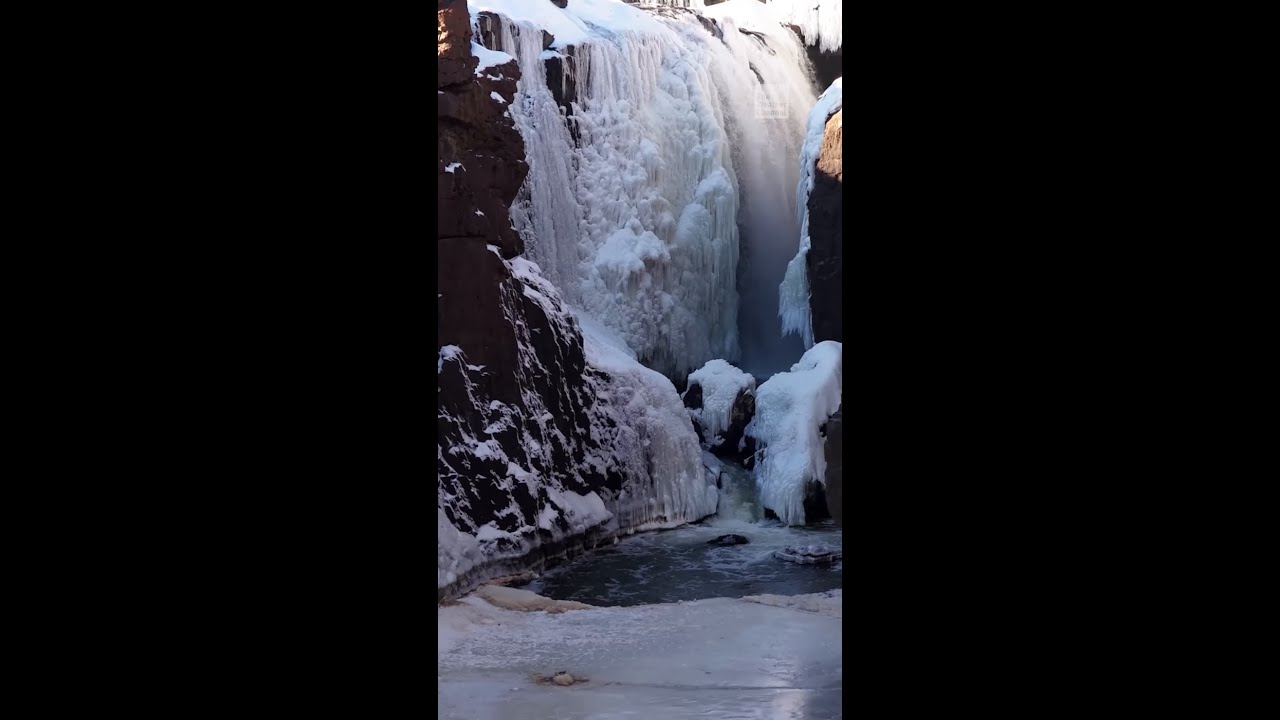 Paterson Great Falls Frozen After Arctic Blast