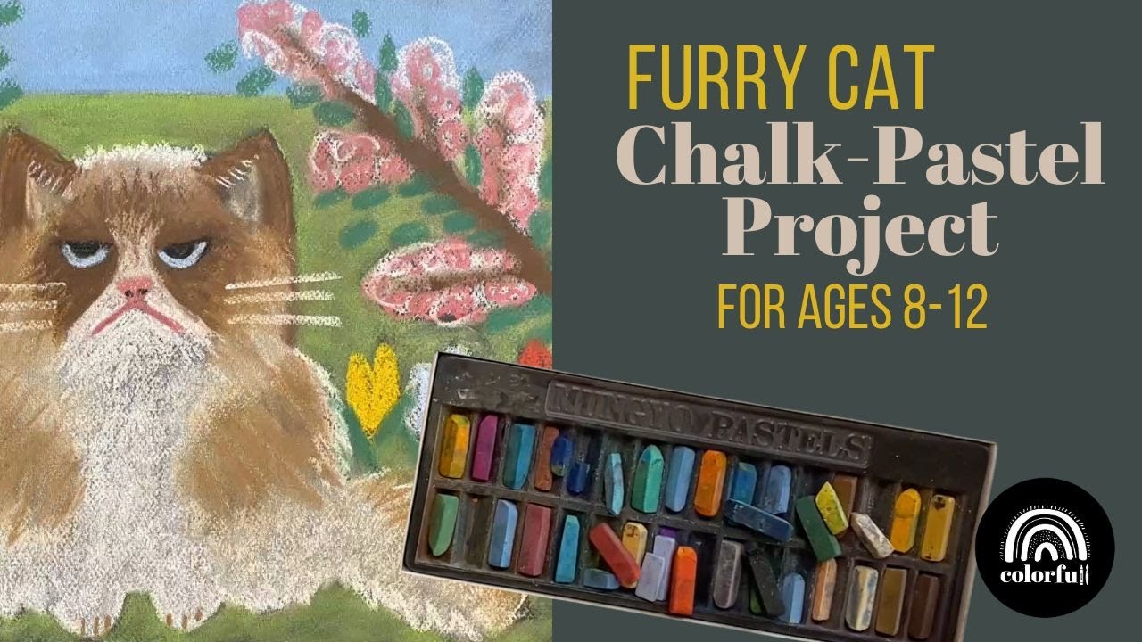 Furry Cat Chalk Pastel Project