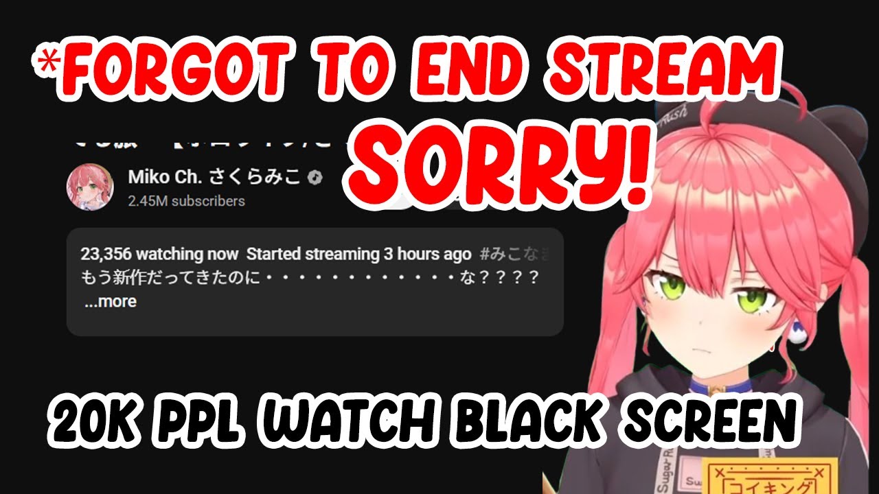 Miko Forgets to End Her Stream, but Over 20K People Stay to Watch Her Reaction