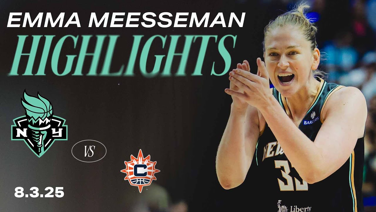 Emma Meesseman NY Liberty Debut | Key Plays Against Connecticut | August 3, 2025