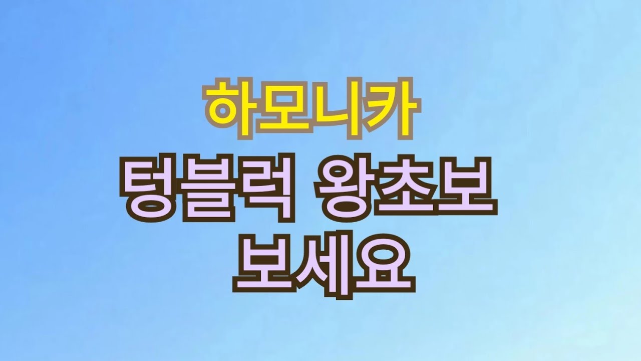 텅블럭 주법 배우기