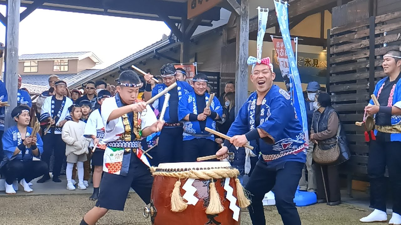 和倉いでゆ太鼓INひみ番屋街能越コラボ　　２０２５年１月１９日