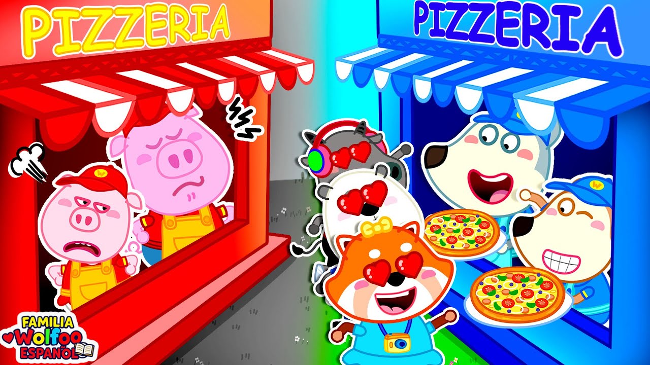 Familia Wolfoo Español | ¡Qué Lío con la Pizza 🤣 Aventuras de Hermanos para Niños - Dibujos Animados