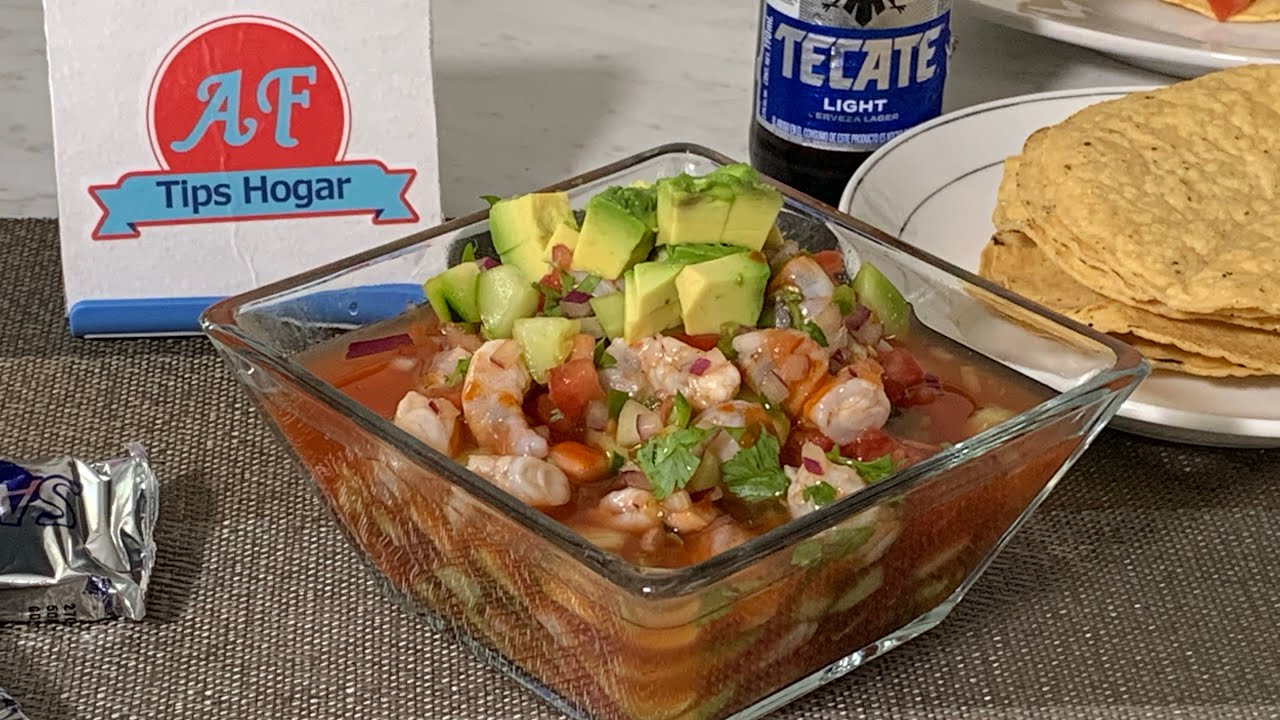 Ceviche de camarón estilo sinaloa
