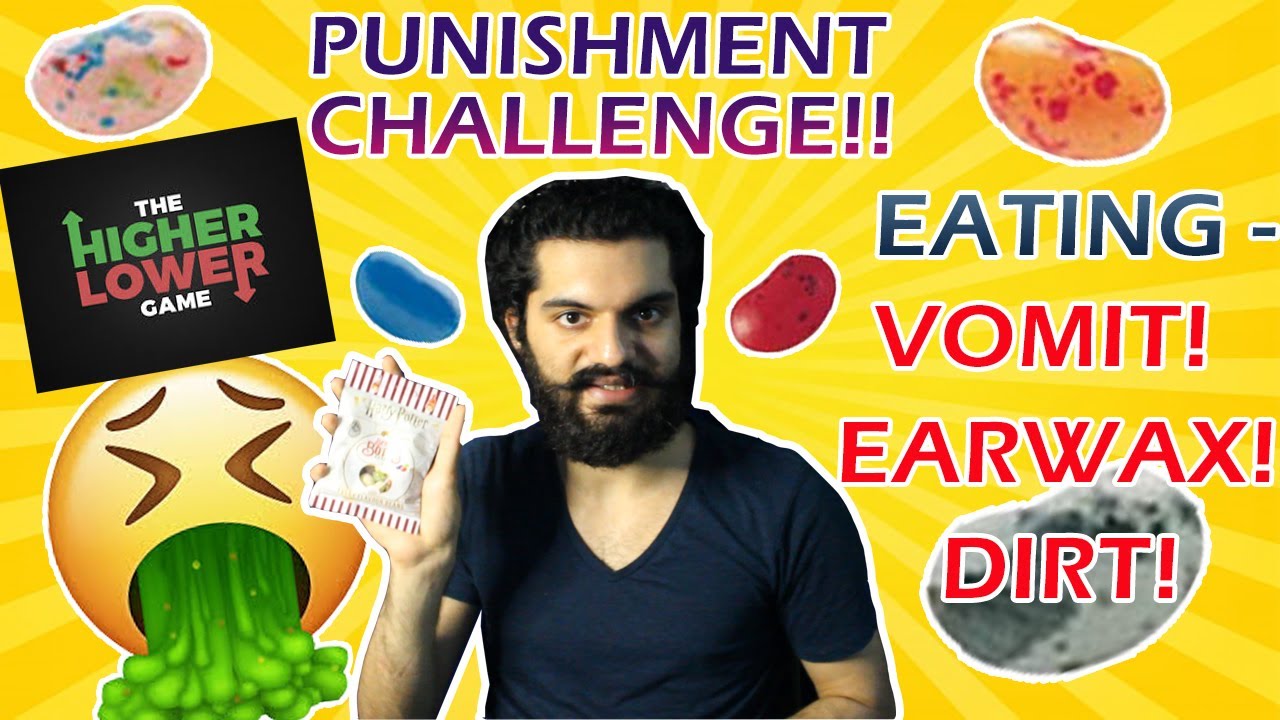 Eating VOMIT , EARWAX , DIRT CANDY | HIGHER OR LOWER PUNISHMENT CHALLENGE ! | BERTIE BOTTS BEANS