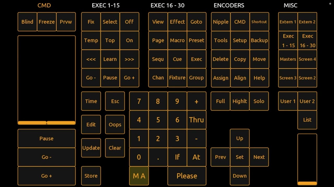 TouchOSC layout for GrandMA2 - Preview 01