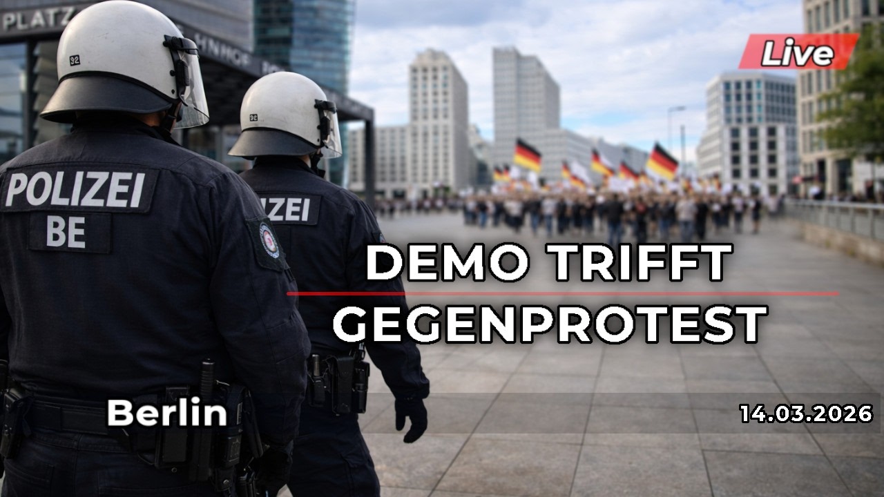 🔴 Live: Demo und Gegenprotest in Berlin &ndash; Lagebild