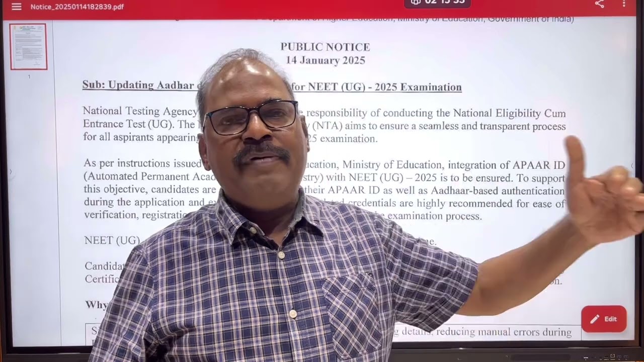 APAAR | step by step demo in tamil | NEET Repeaters for Age above 18