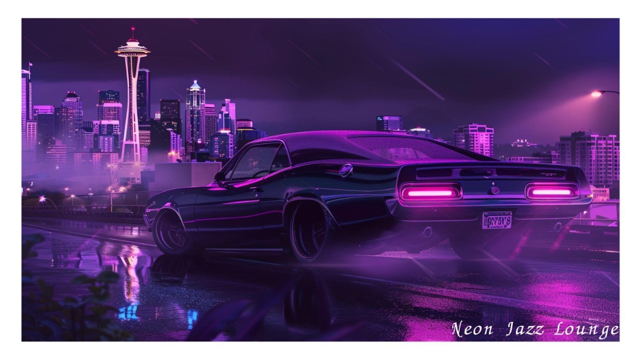 Seattle Skyline Jazz House Mix | Midnight Rain | for Deep Work