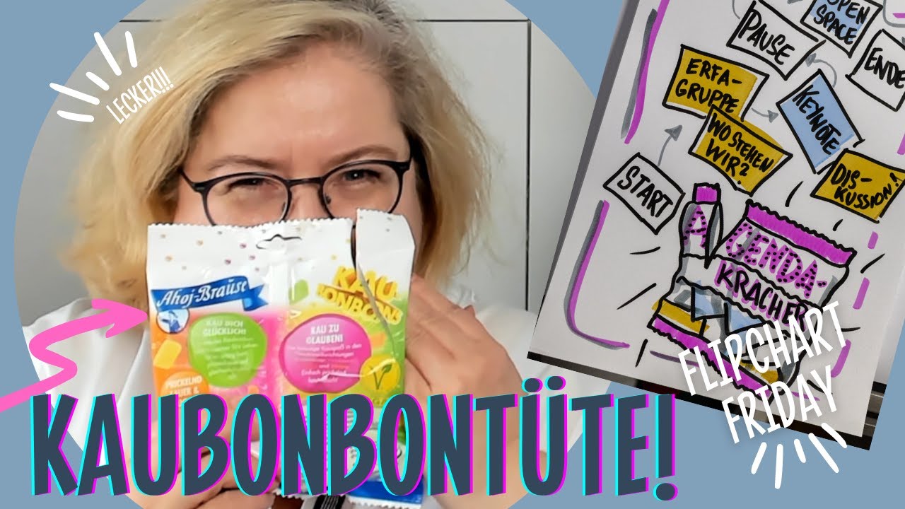 Flipchart gestalten - Eine Agenda aus der Bonbontüte