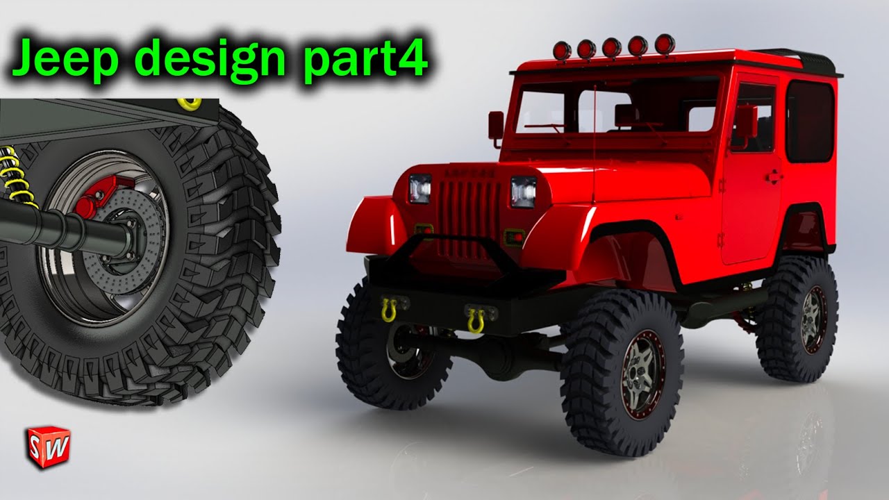 Jeep Car Design In Solidworks - PART 4 #jeep