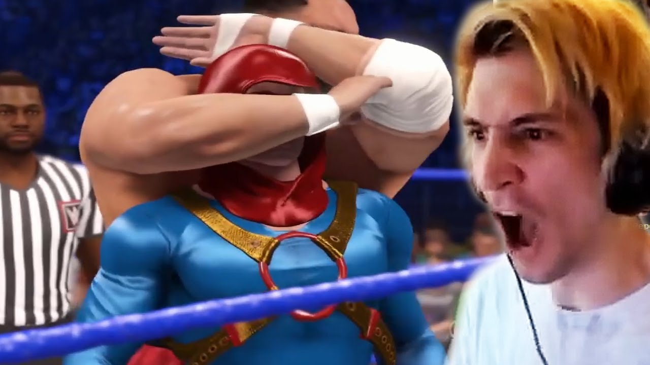 xQc RAGES Playing WWE 2K22 Online
