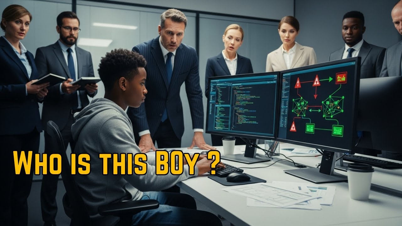 CEO Panics When System Crashes—Then Janitor's Son Steps In and Shocks Everyone
