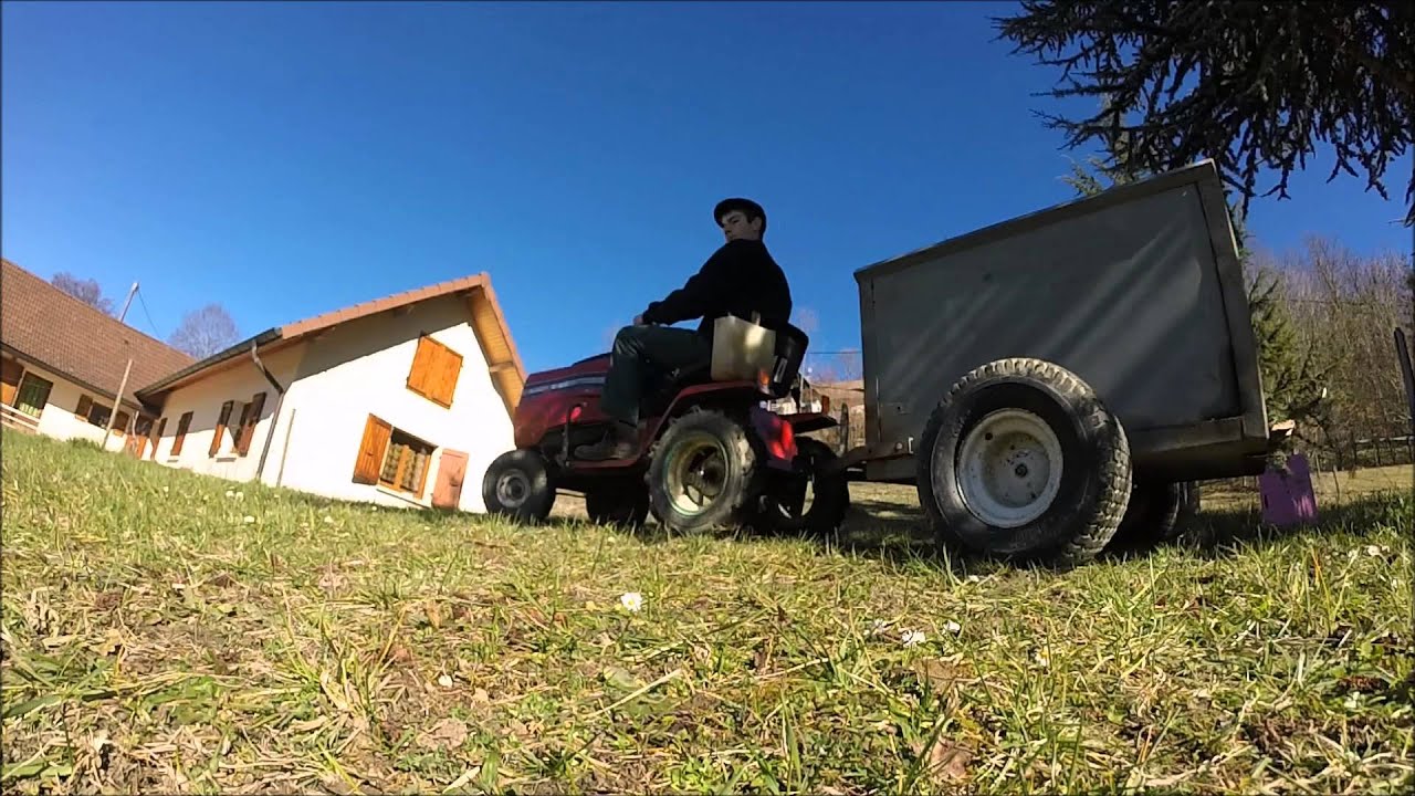 [gopro] transport de branche en tracteur tondeuse 2016