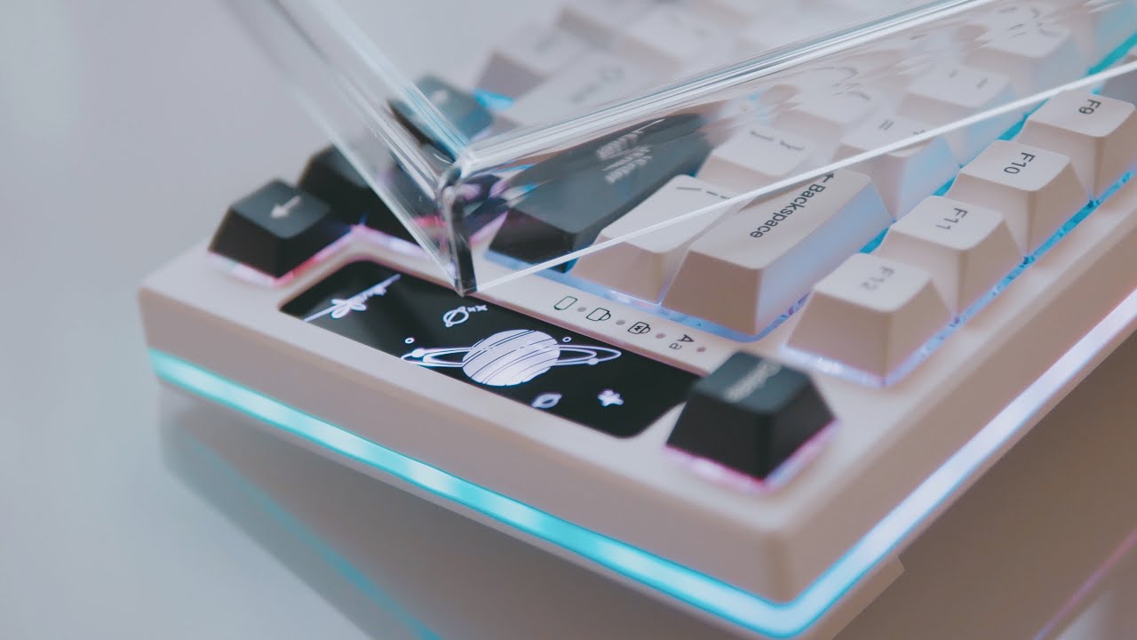 YUNZII YZ75 & Gradient Transparent Acrylic Keyboard Dust Cover Showcase + Review + Sound Test