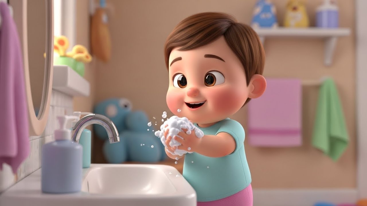 Washy Wash 🧼💦 | Kids Handwashing Fun & Hygiene Song | English Nursery Song