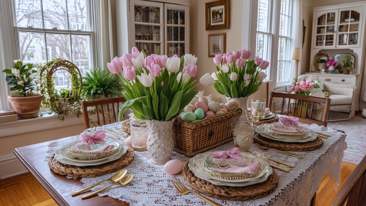 Thrifting a Romantic Cottage Easter Brunch: Vintage Tableware and Lace DIY Styling