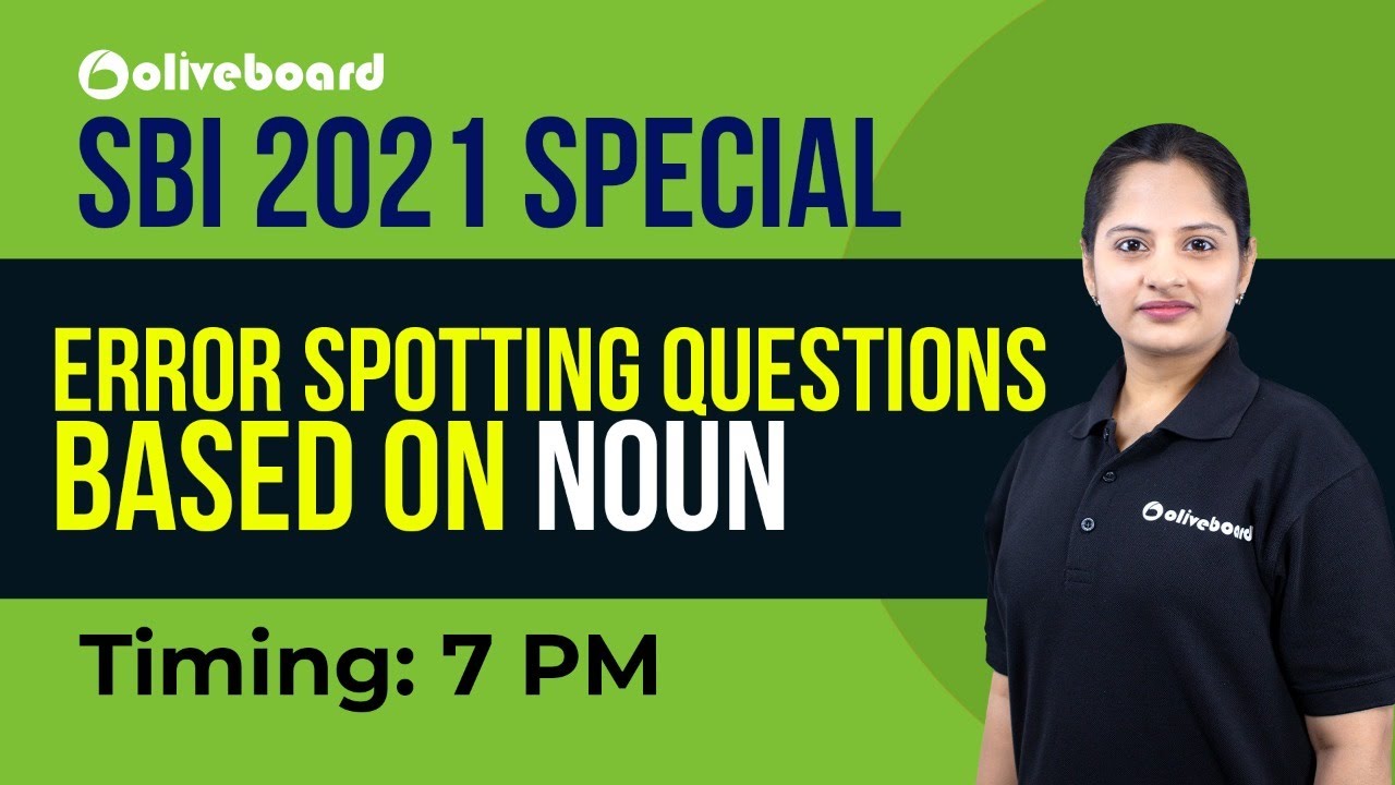 SBI 2021 SPECIAL | Error spotting questions based on NOUN | Harshita Ma'am