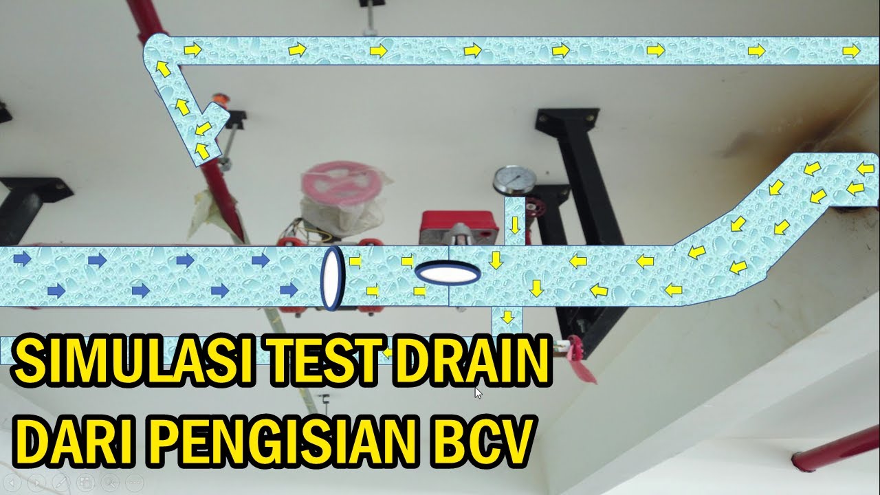 Simulasi Test Drain Sprinkler dari BCV (Fire Fighting)