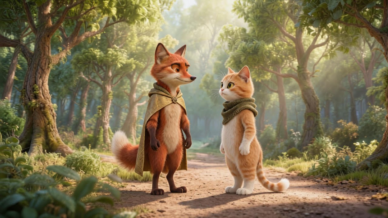 格林童话《狐狸和猫》：狐狸吹牛百种本领，却被猫一句话KO！