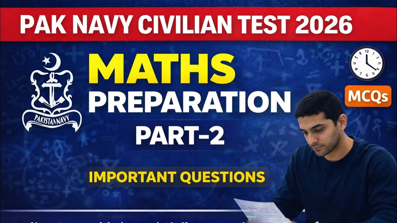 Pak Navy Civilian Math Test Preparation 2026 | Part-2 | Police Constable, MTD, Civil Apprentice