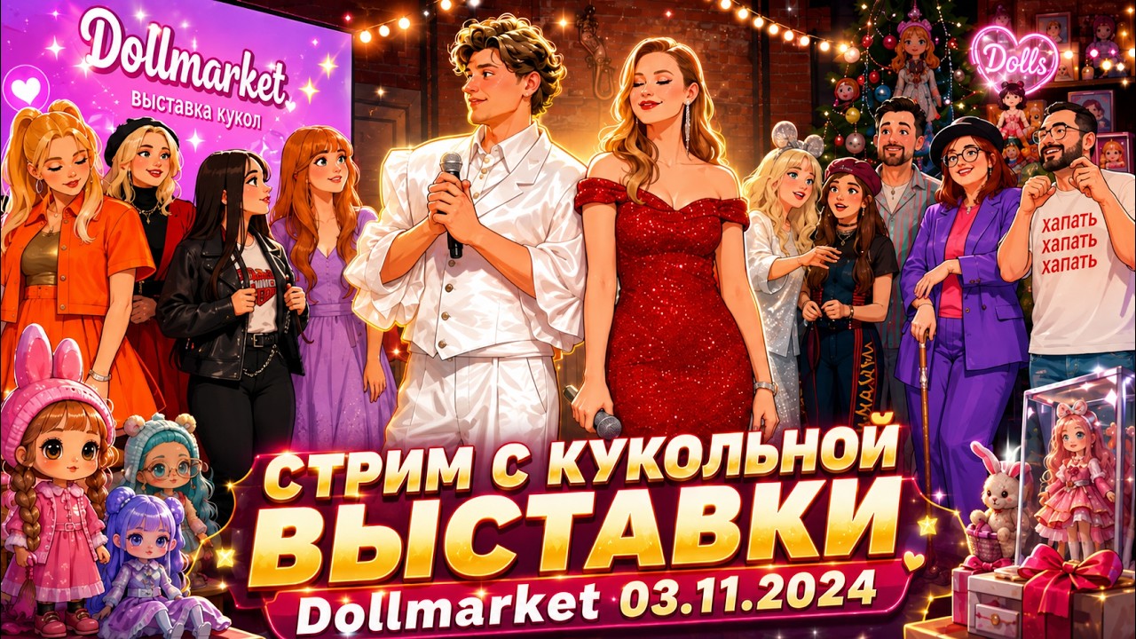 Стрим с кукольной выставки продажи Dollmarket