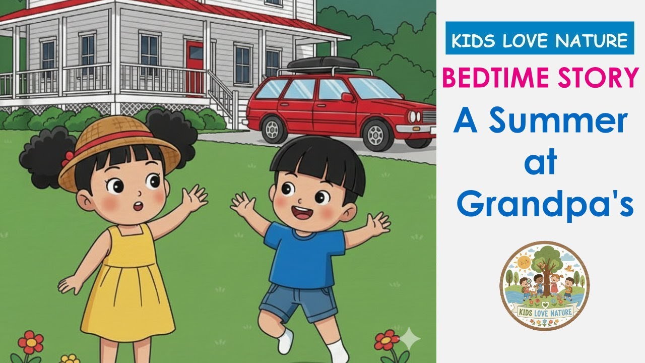 Vacation at Grandpa's House 🐄 | A Fun Summer Farm Story for Kids | Bedtime Story for Kindergarten