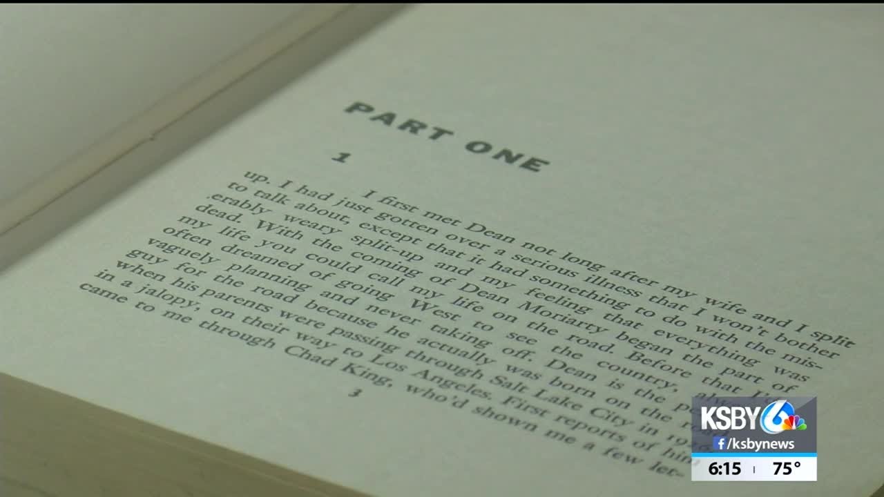 Original Scroll by American Author Jack Kerouac on display at Slo Library