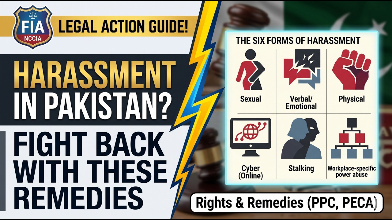 Harassment Laws in Pakistan Explained | Legal Rights, FIA Complaint & PECA Guide 2026 | in english