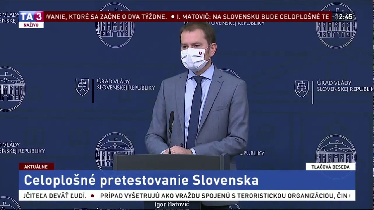 Celoplošné testovanie na Slovensku
