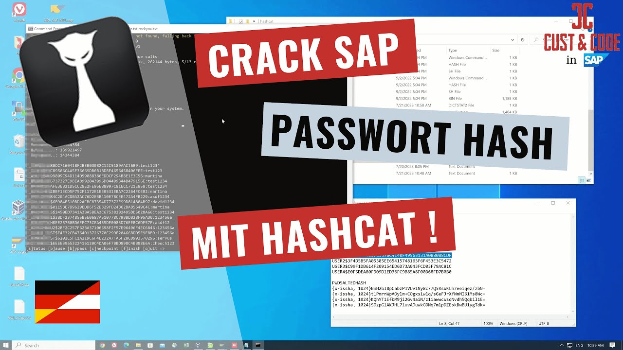 Crack SAP Passwort Hash mit Hashcat [deutsch]