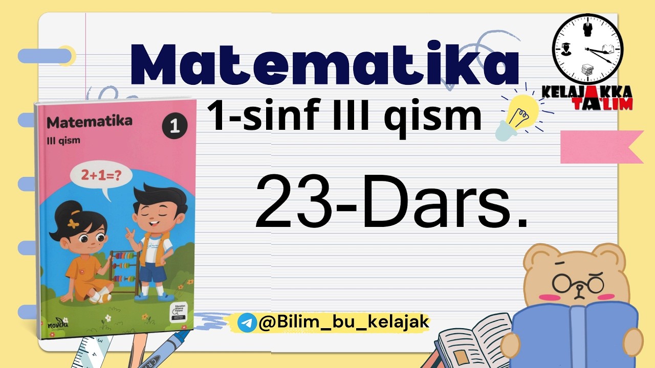 1-sinf Matematika 3-chorak. 23-Dars.