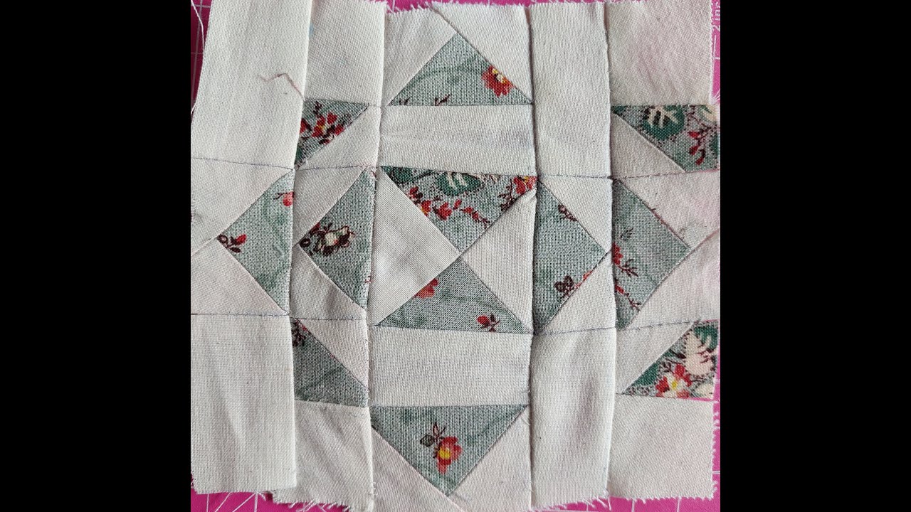 Vid&eacute;o 21 Patchwork facile - Dear Jane en Fran&ccedil;ais - Bloc A2 Jane Stickle quilt