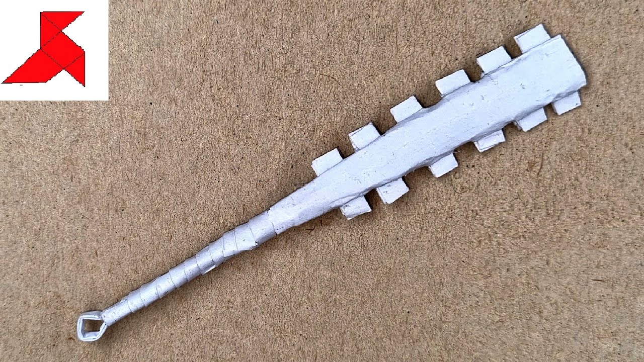 DIY - Как сделать обсидиановый меч МАКУАУИТЛЬ из бумаги формата А4
