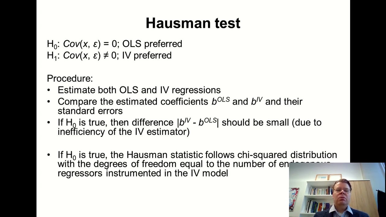 Econometrics 8d: Hausman test
