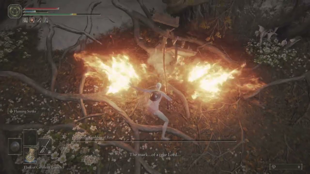 Malenia solo Ng - hitless - Monk's Flameblade - Flaming Strike series