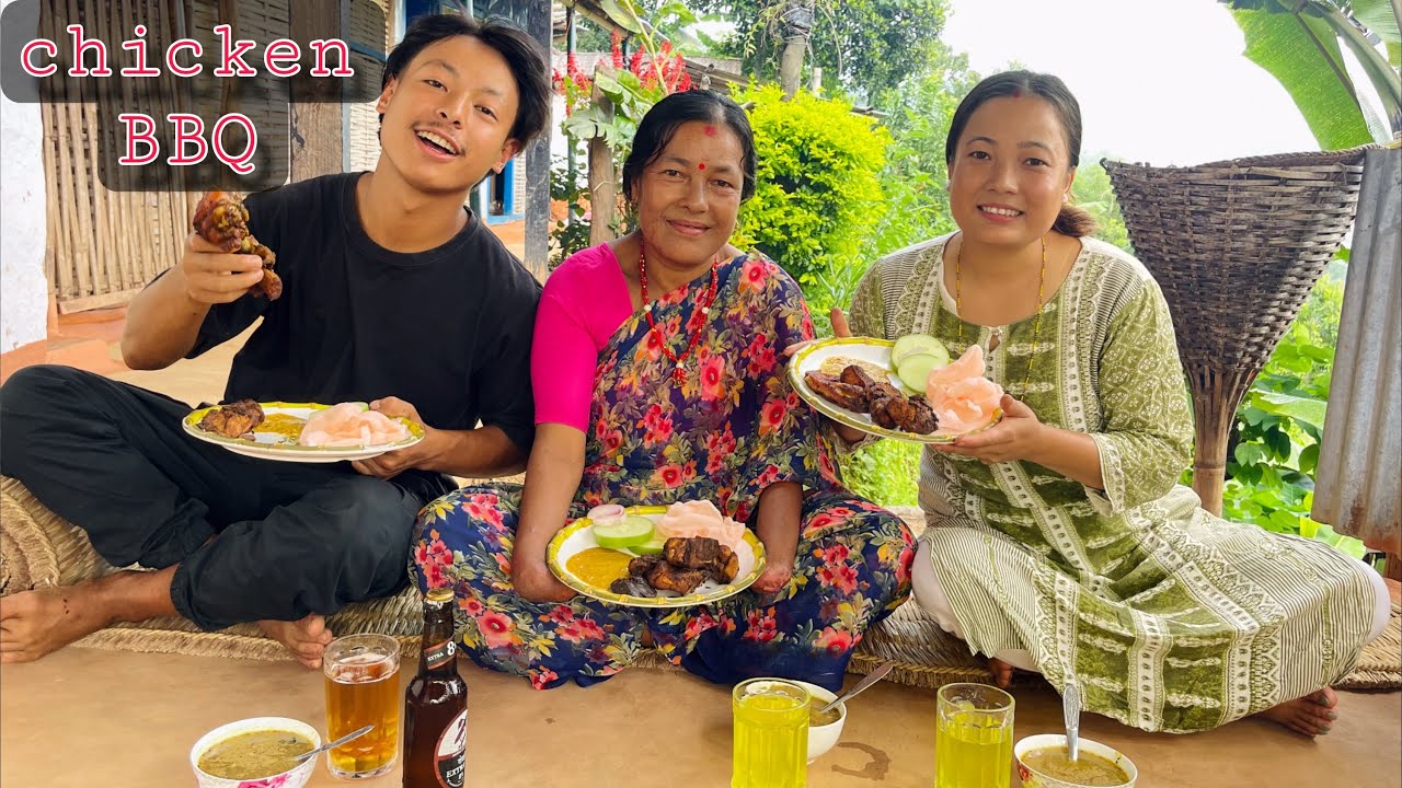 Kokti purne special!#chickenbbq #villagevlog #food