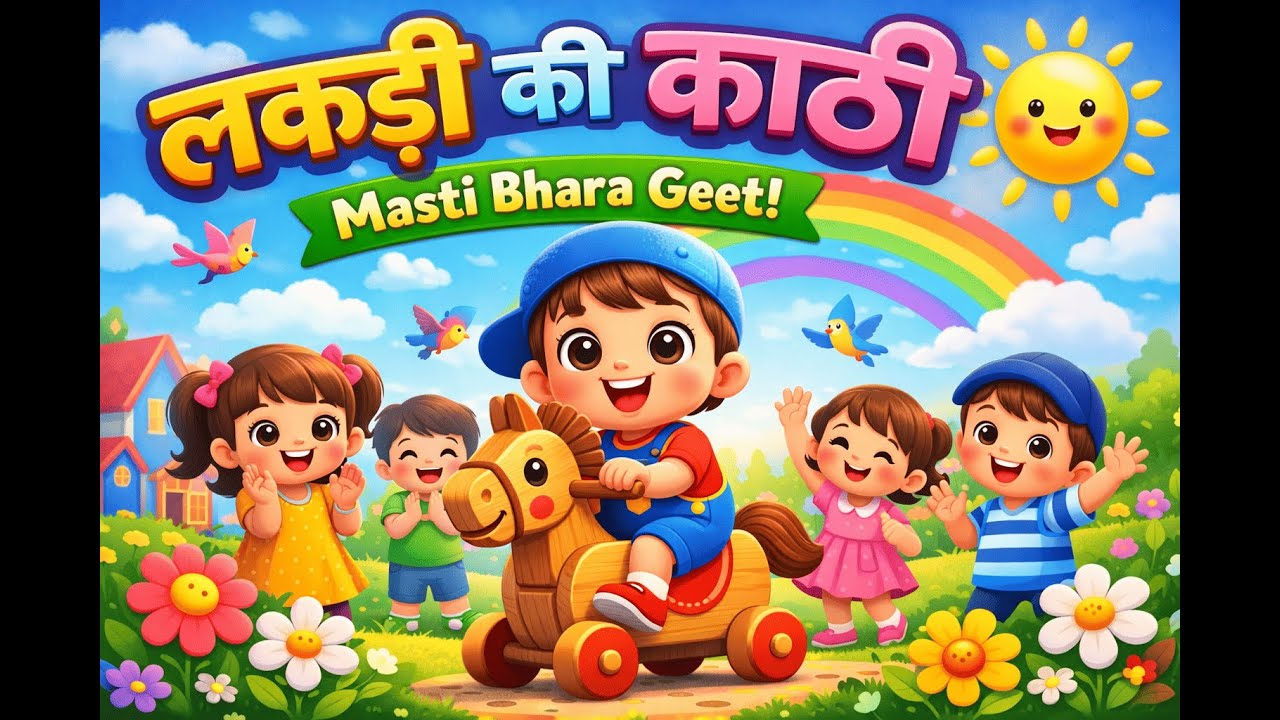 Lakdi Ki Kathi Song | Hindi Rhymes for Kids | Wooden Horse Song  🐎 | Kids Learning & Fun
