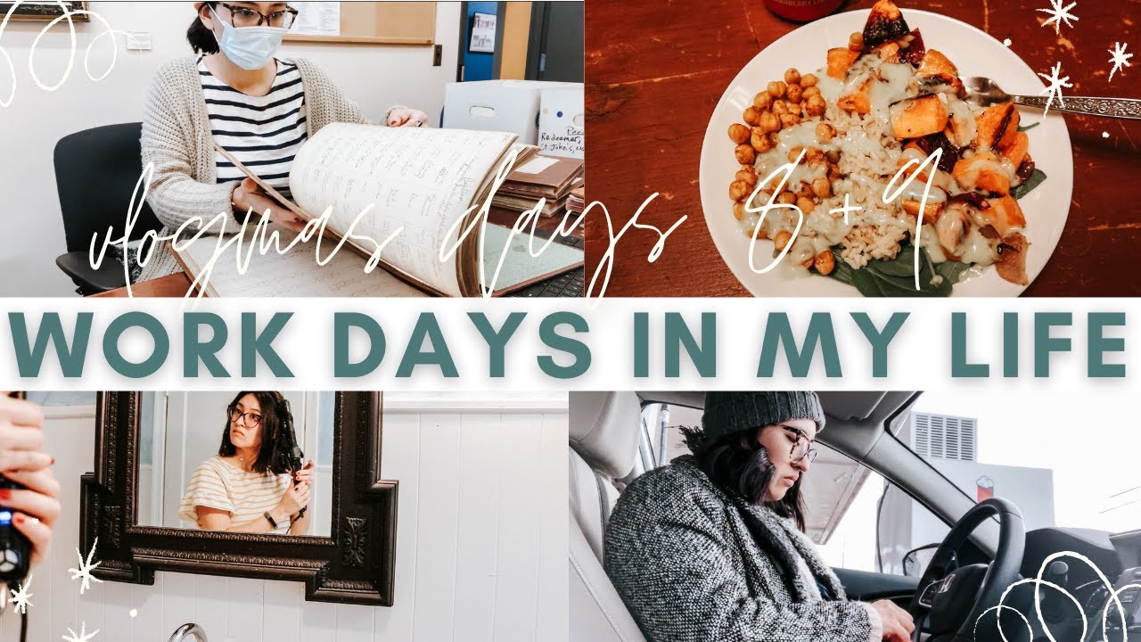 WORK DAYS AS AN ARCHIVIST | commuter life, old books, making buddha bowls | VLOGMAS DAYS 8+9