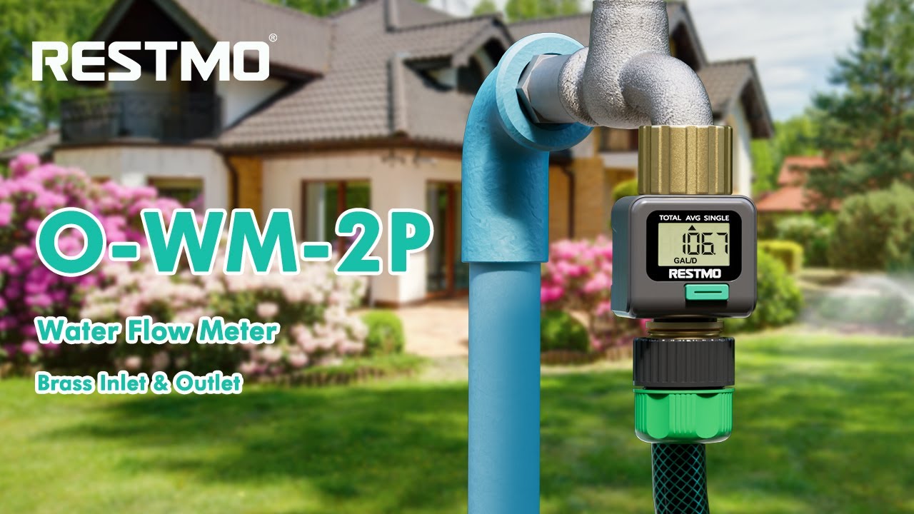 RESTMO Water Flow Meter--O-WM-2P-GY