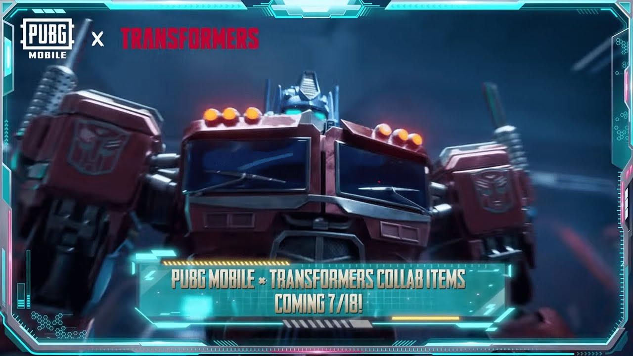 PUBG MOBILE X TRANSFORMERS Collaboration Items Coming Soon In 07/18!