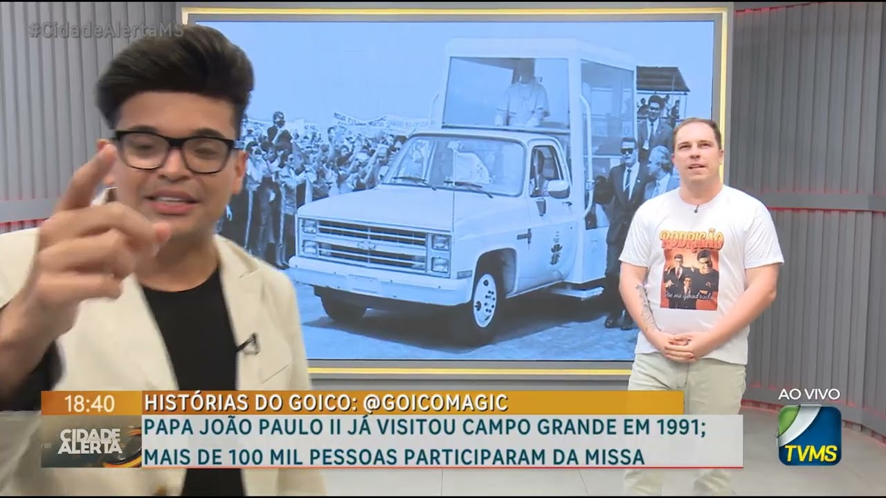 Papa João Paulo II já visitou Campo Grande em 1991; mais de 100 mil pessoas participaram da missa
