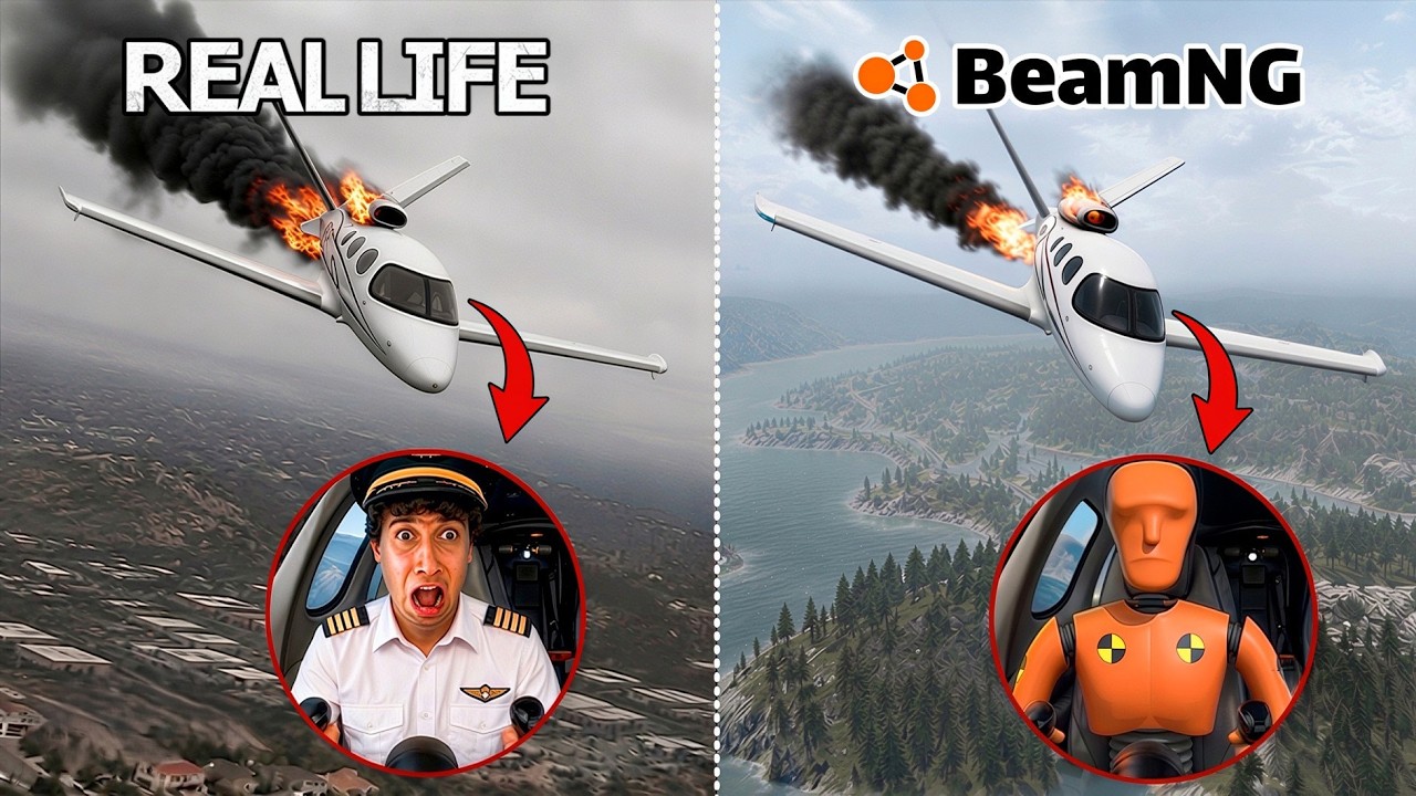BeamNG But I Felt Every Crash!😱🔥(Plane version)