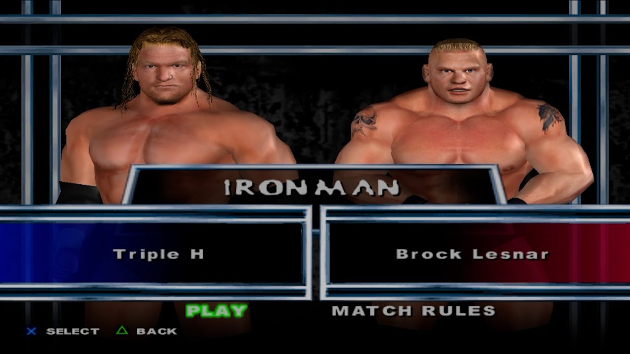 WWE SmackDown! Here Comes the Pain - Triple H VS Brock Lesnar (IRONMAN)