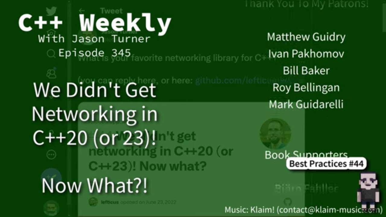 C++ Weekly - Ep 345 - No Networking in C++20 or C++23! Now What?